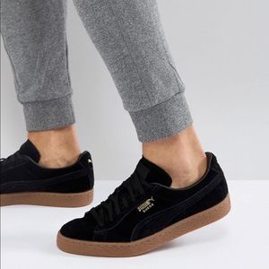 Puma Suede Gum Sole Sneaker Black 9.5